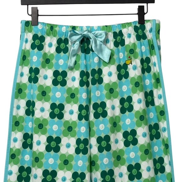 Magnolia Lane Women's Masters Pajama Pants Loungewear Green Blue Cotton Size XS - Picture 2 of 12